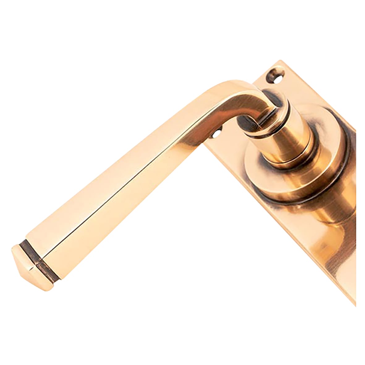Polished Bronze Bathroom Door Handles - Avon Range - 152 x 48mm - view 3