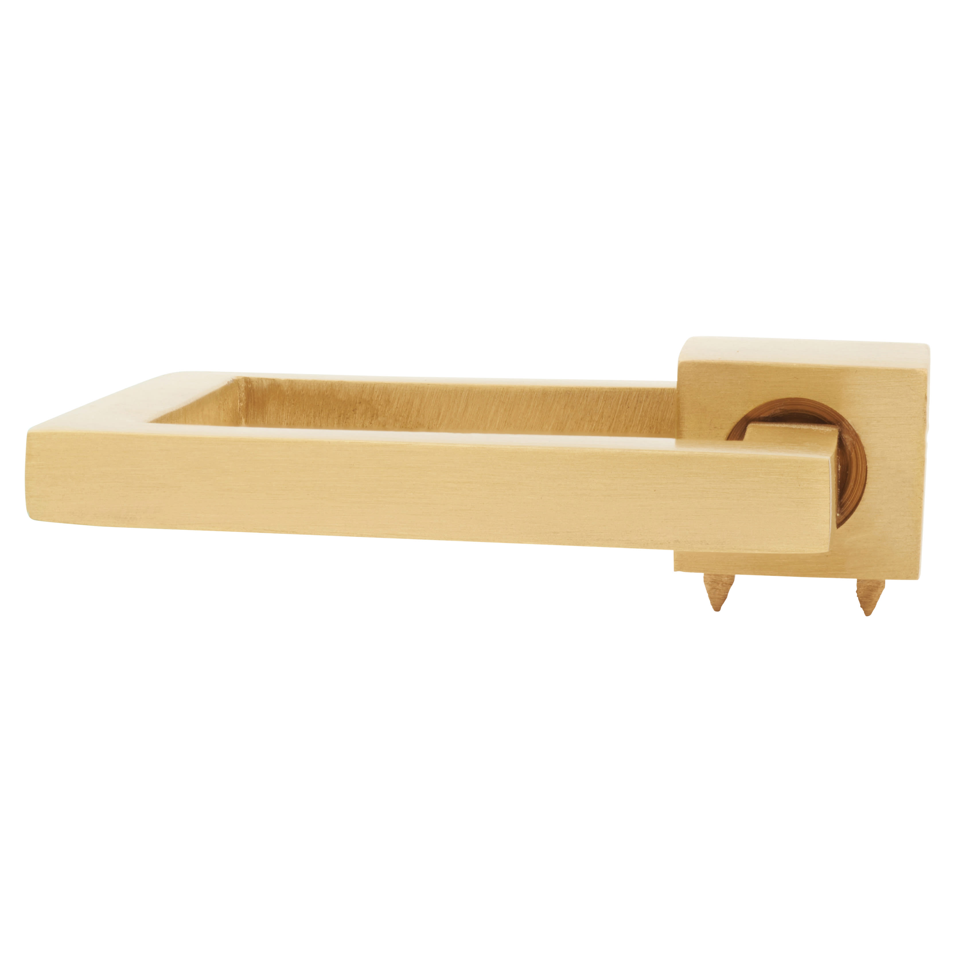 Marcus Square Ring Cabinet Drop Handle - 50 x 55mm - Satin Brass - view 2