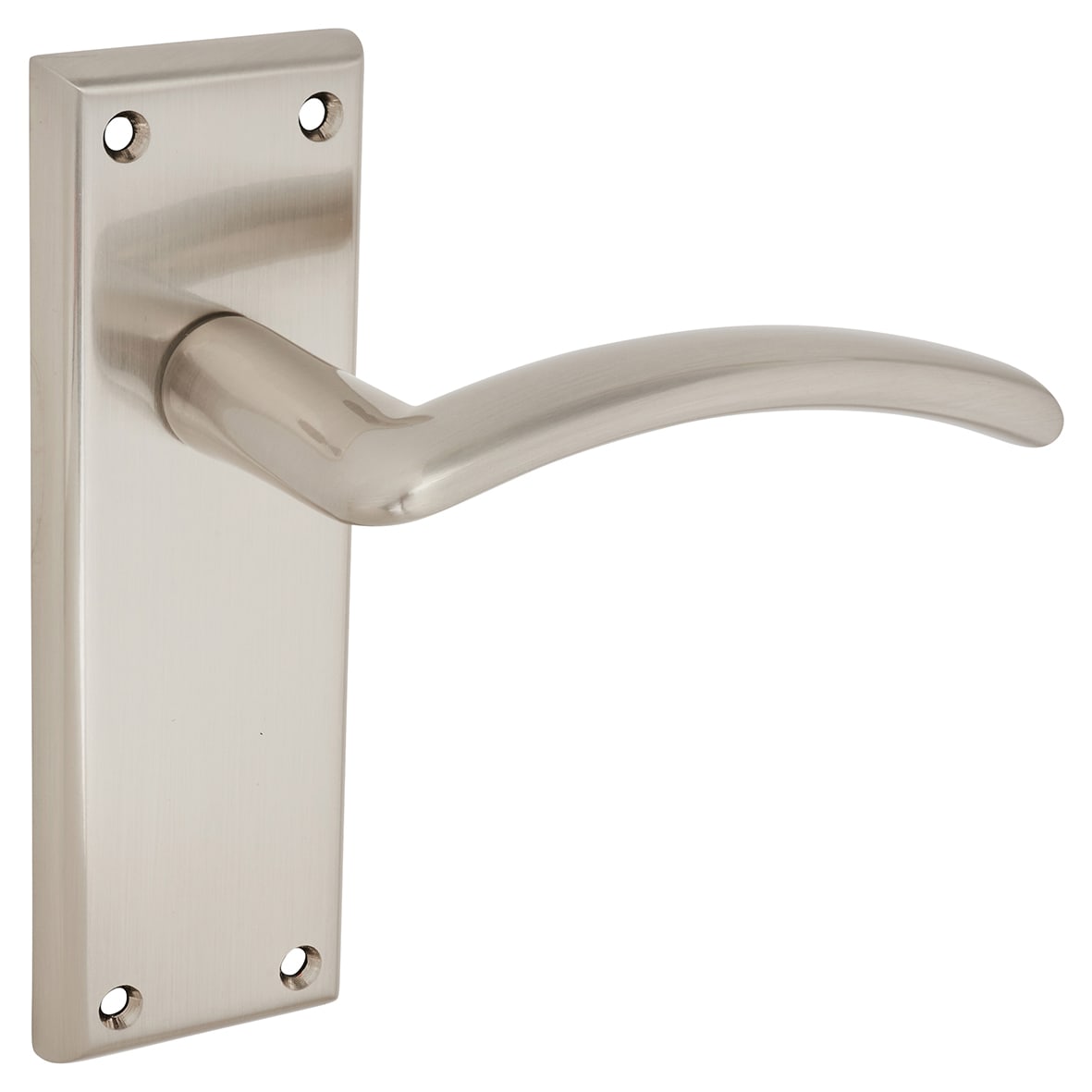 Brass Satin Nickel Latch Door Handles - Trenta Range - 150 x 50mm - view 2