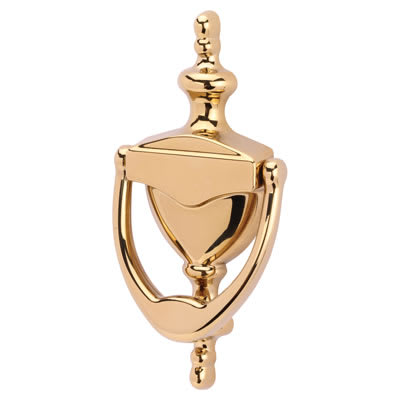 AR726K Traditional Urn Door Knocker - Polished Brass - 151 x 76mm - view 2