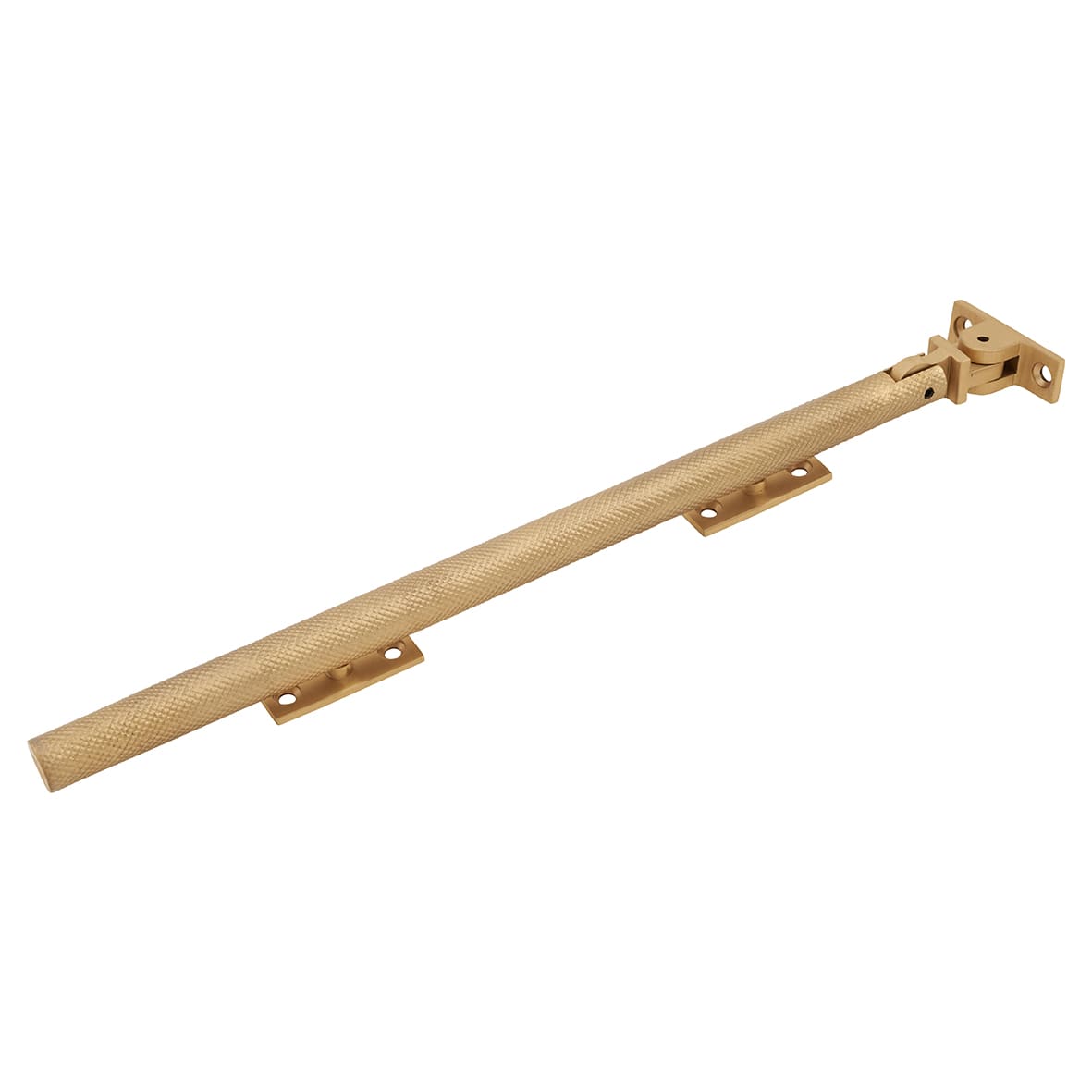 Willow Knurled Casement Window Stay - 8"/200mm Length - Satin Brass - view 2