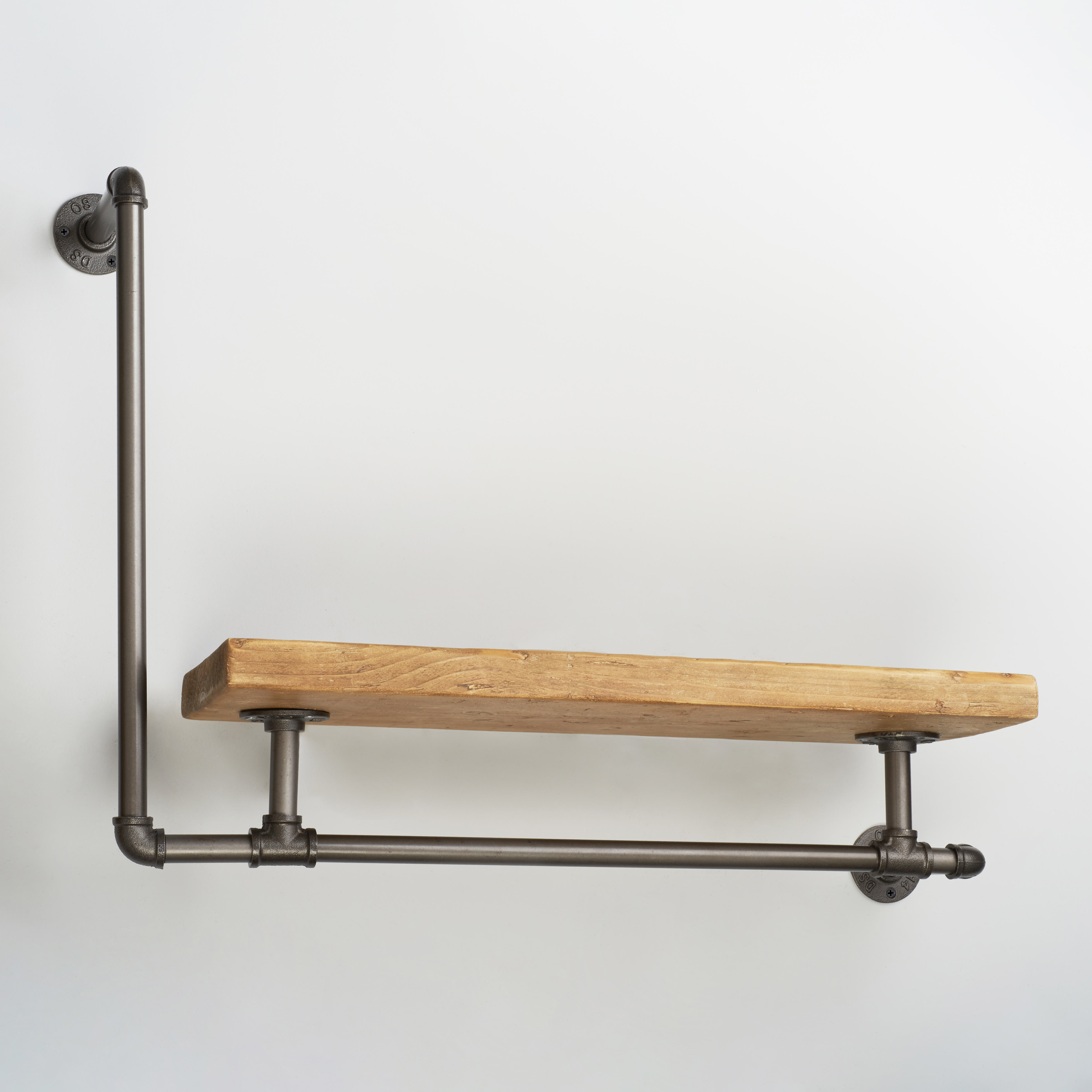 1/2" L Shaped Pipe Shelf Kit - Grey - view 2