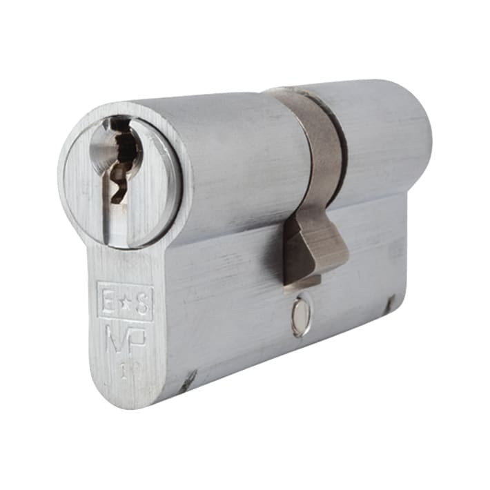10 Pin 64mm Euro Double Cylinder - 32 + 32mm - Satin Chrome - Keyed Alike - view 2