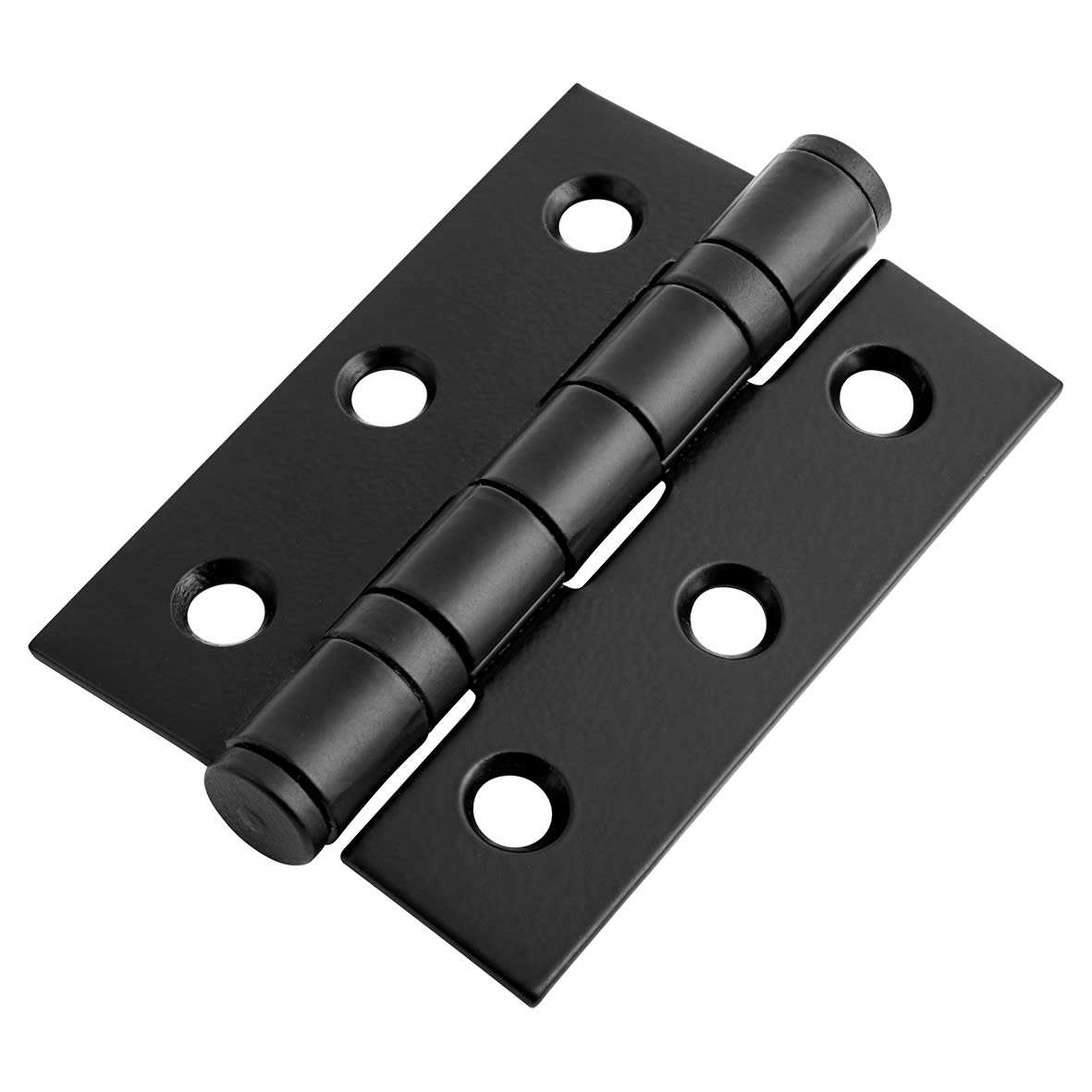 Matt Black Knurled 3 Lever Sashlock Door Handles on Rose Pack - Esme Range - view 3