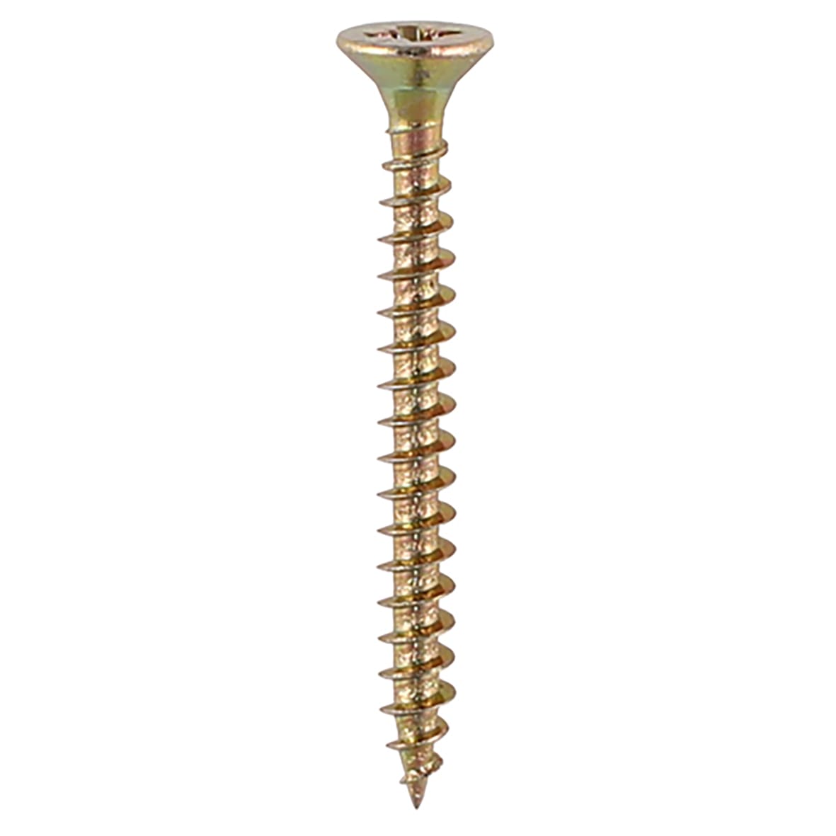 Solo Chippy Pozi Countersunk Wood Screws - 3.5 x 50mm - Yellow Zinc - Pack of 200 - view 3