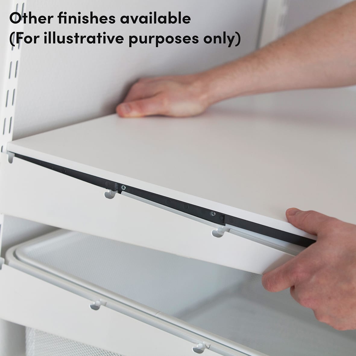 Top Track System - Click In Edged Melamine Board/Shelf - 605 x 424 x 20mm - Graphite - view 2