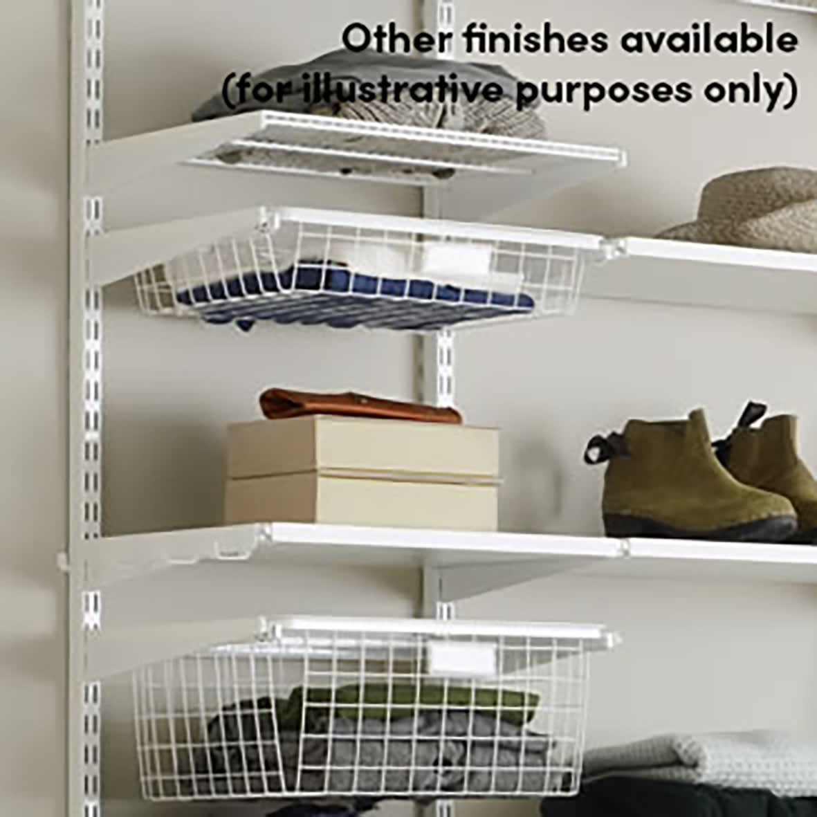 Top Track System - Click In Edged Melamine Board/Shelf - 605 x 424 x 20mm - Graphite - view 3