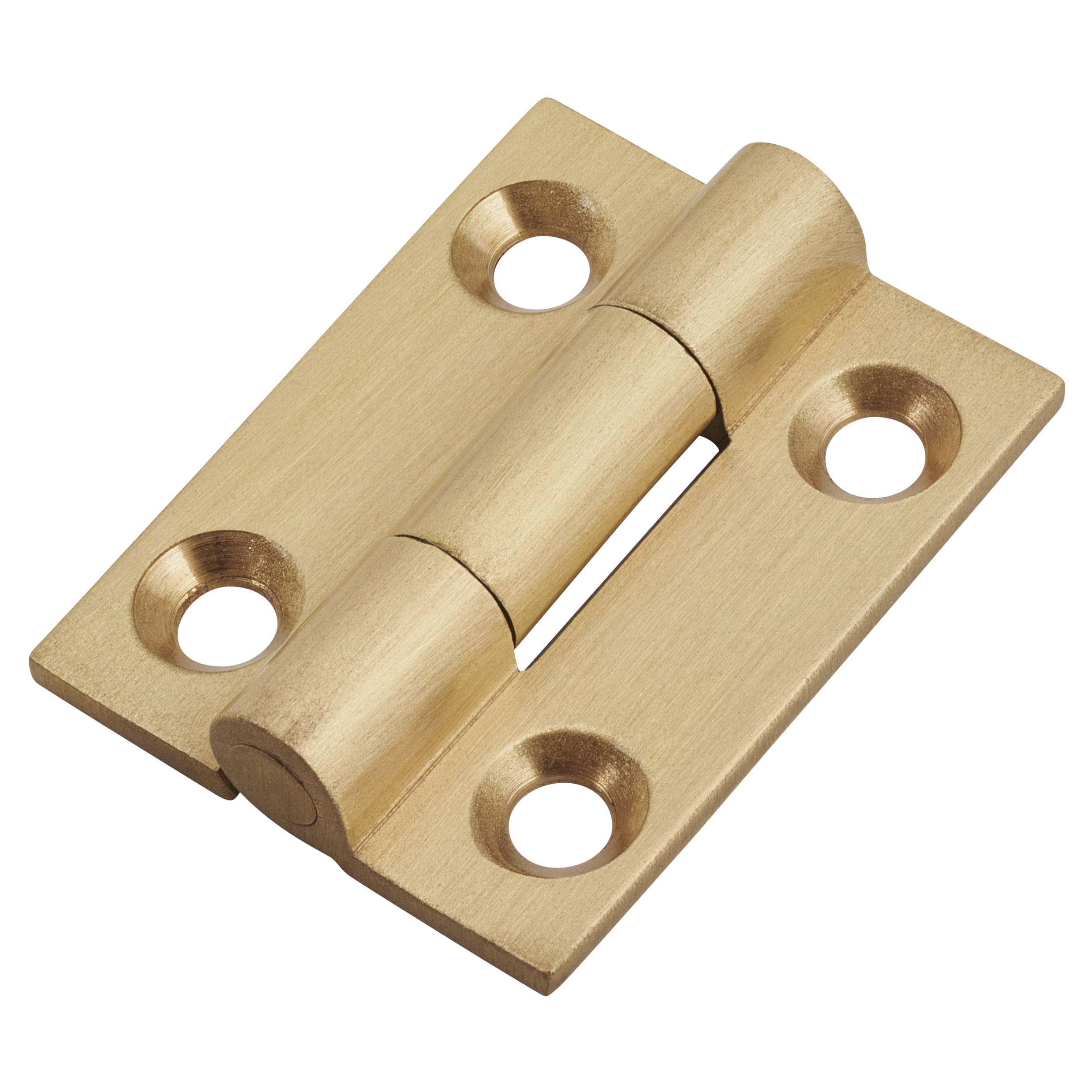 Solid Drawn Butt Cabinet Hinge - 25 x 19 x 1.45mm - Satin Brass - Pair - view 2