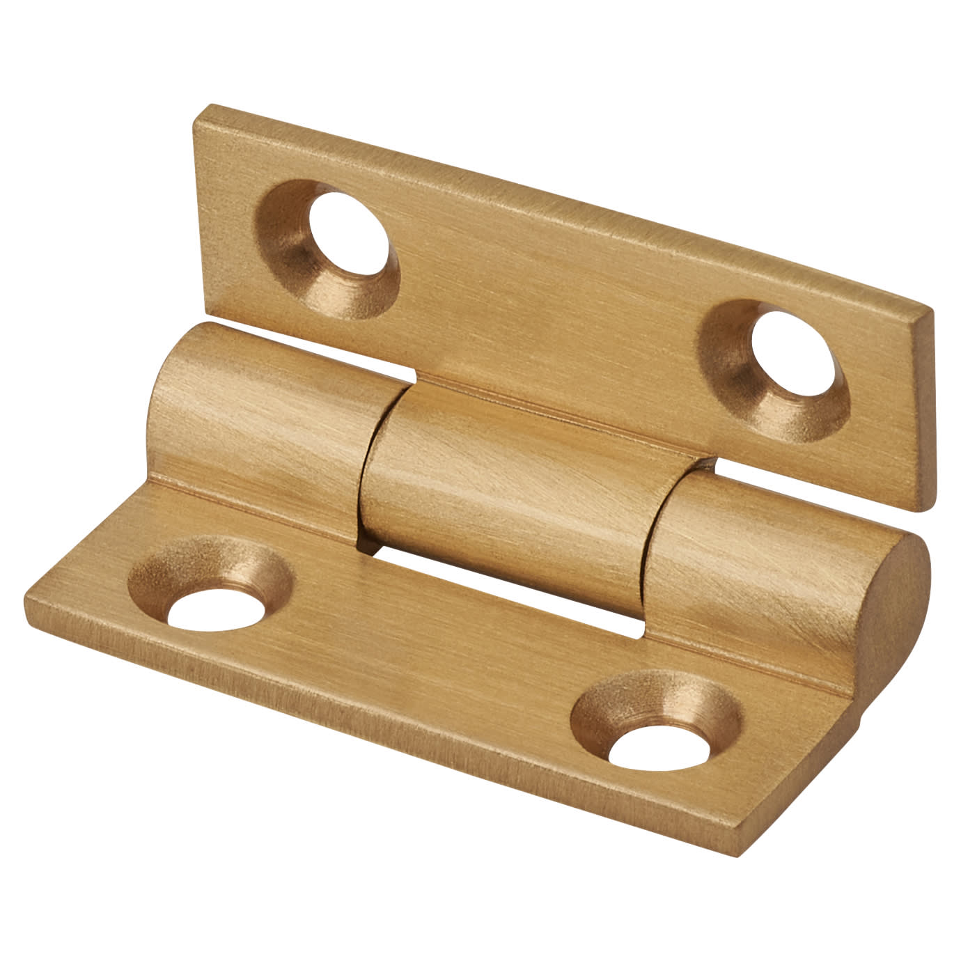 Solid Drawn Butt Cabinet Hinge - 25 x 19 x 1.45mm - Satin Brass - Pair - view 3