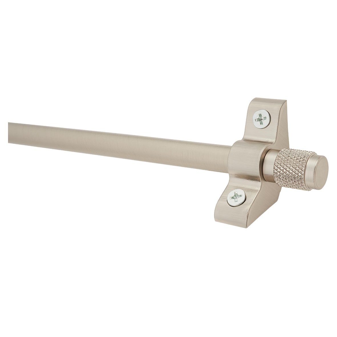 Stair Rod with Knurled Finials - 900mm Length - Satin Nickel - view 2