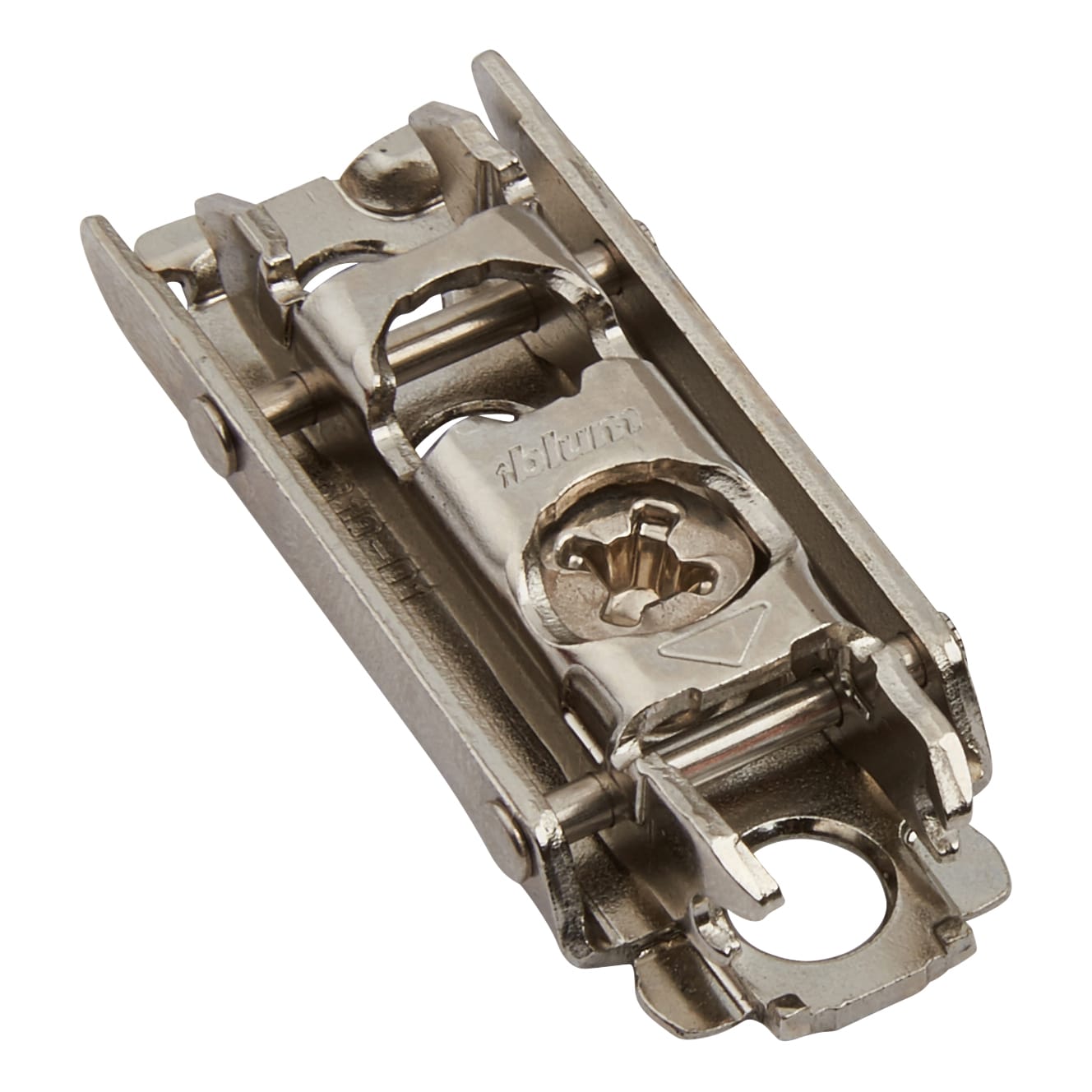 CLIP Straight Cabinet Mounting Plate - Screw On - 0mm Spacing Nickel Plated - Pair - view 3