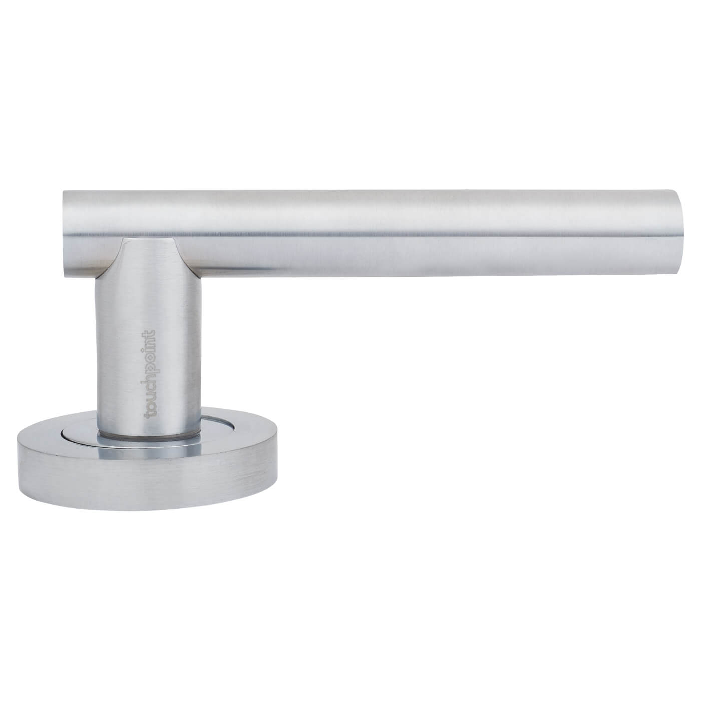 Satin Chrome Door Handles on Round Rose - Bella Range - view 3