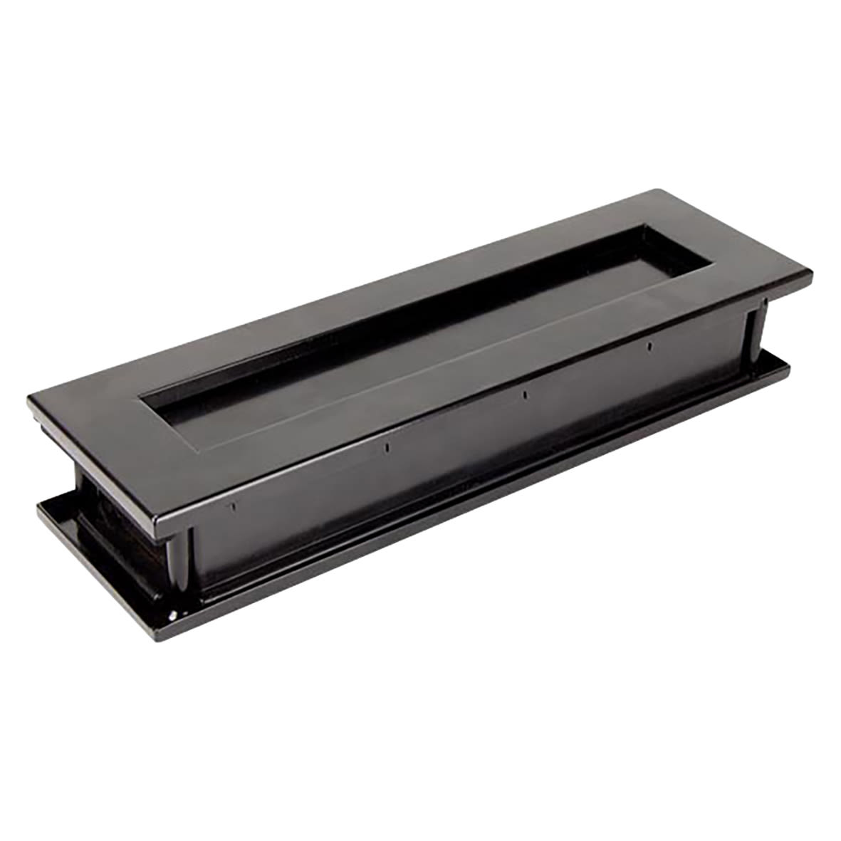 Traditional Letter Plate - 315 x 92mm - Door Thickness 42-72mm - Black - view 3