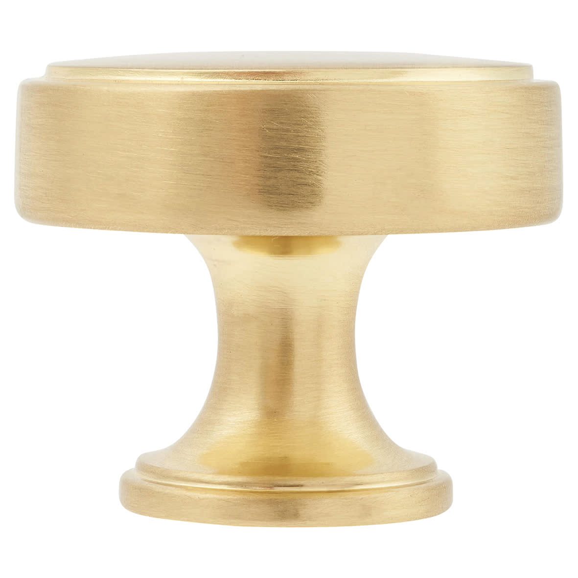 Crofts & Assinder Calgary Round Cabinet Knob - 35mm Diameter - Satin Brass - view 2