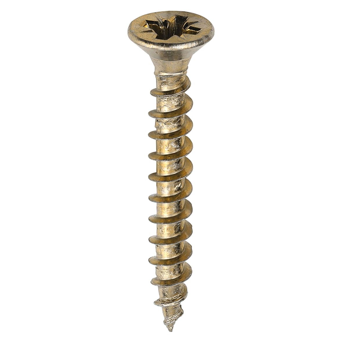 Solo Chippy Pozi Countersunk Wood Screws - 4.0 x 30mm - Yellow Zinc - Pack of 1000 - view 3