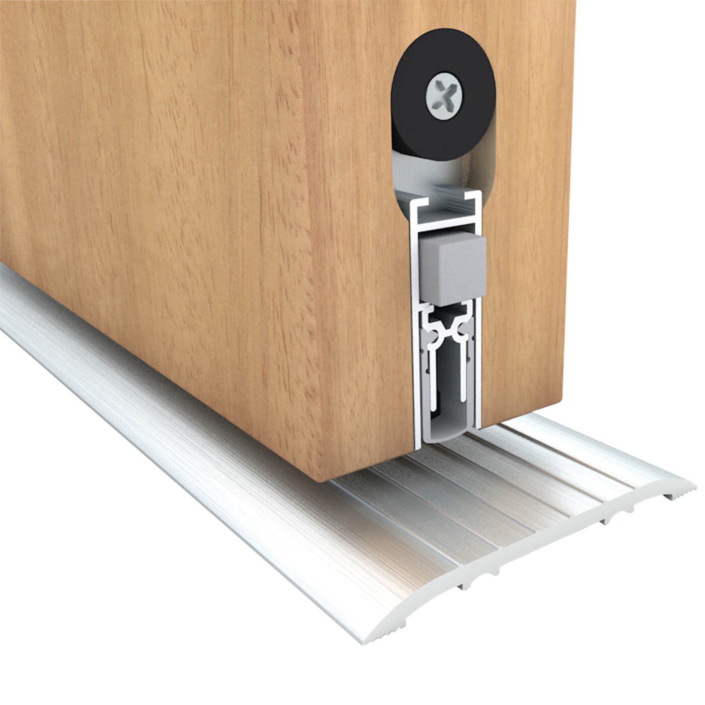 M-12 WS Locking Sliding Door Acoustic Drop Seal - 958mm Length - Silver - view 2