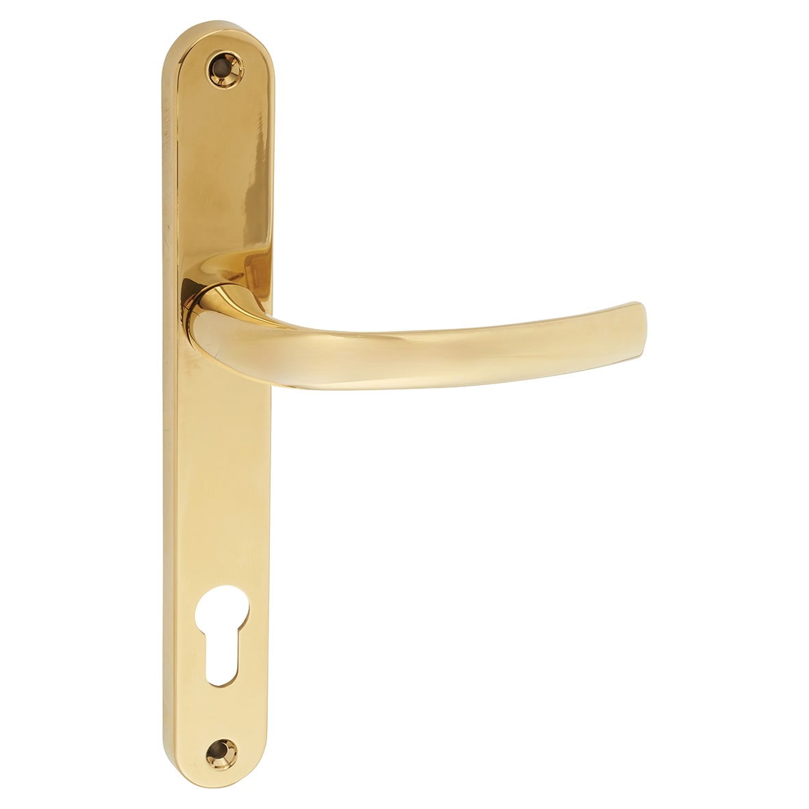 Polished Brass uPVC Multipoint Door Handles - 92mm c/c - 70mm door - view 2
