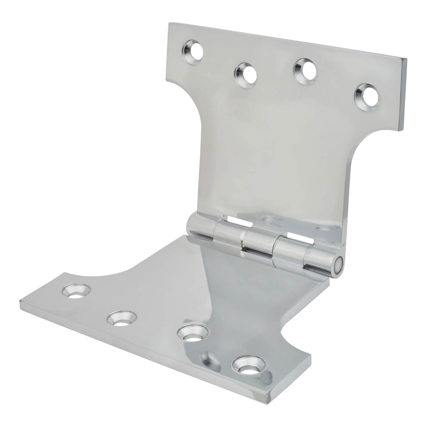 Parliament Hinge - 100 x 100 x 150mm - Polished Chrome - Pair - view 3