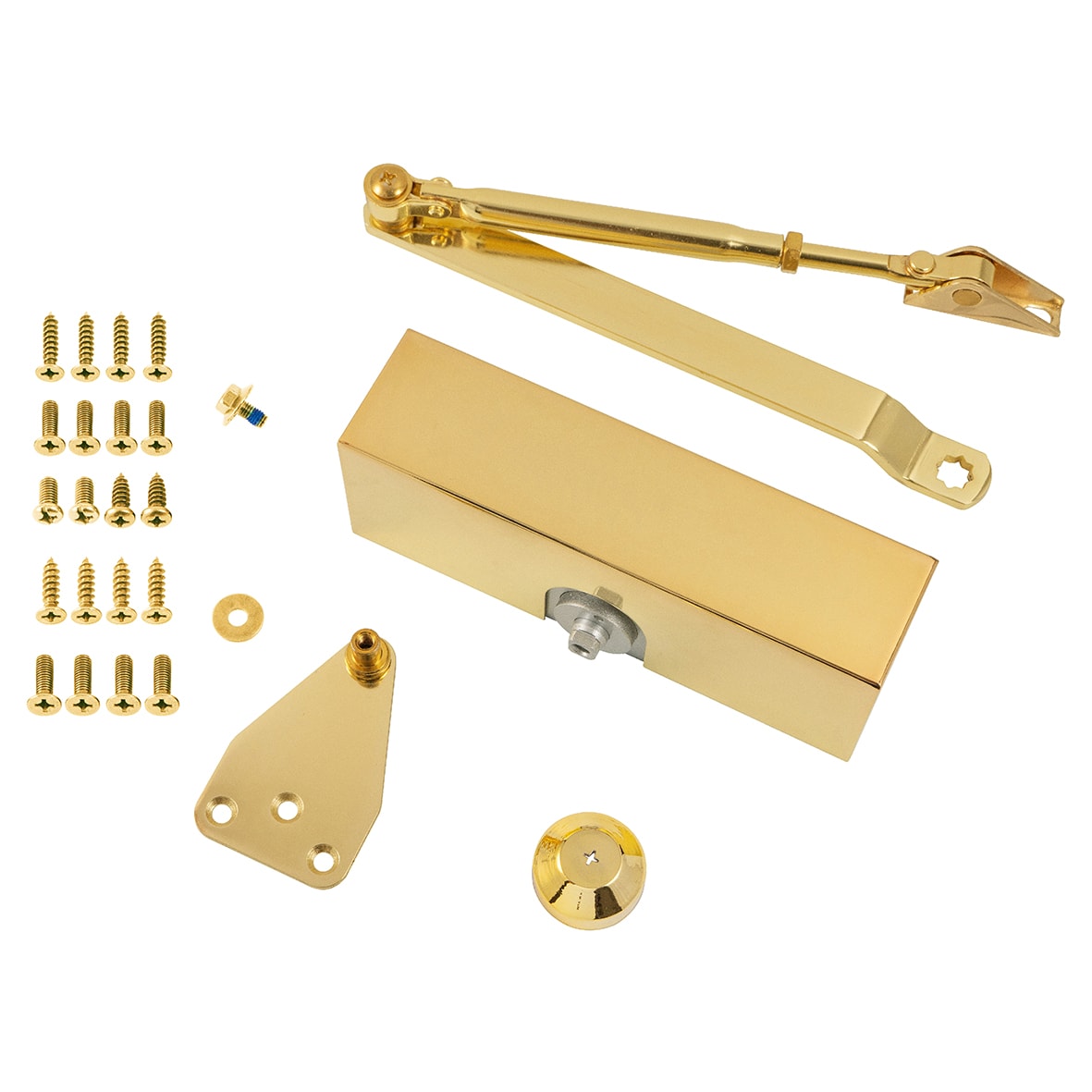 73 Series Overhead Fire Door Closer - Power Size 3 - Push/Pull Mounting - Polished Brass - view 2