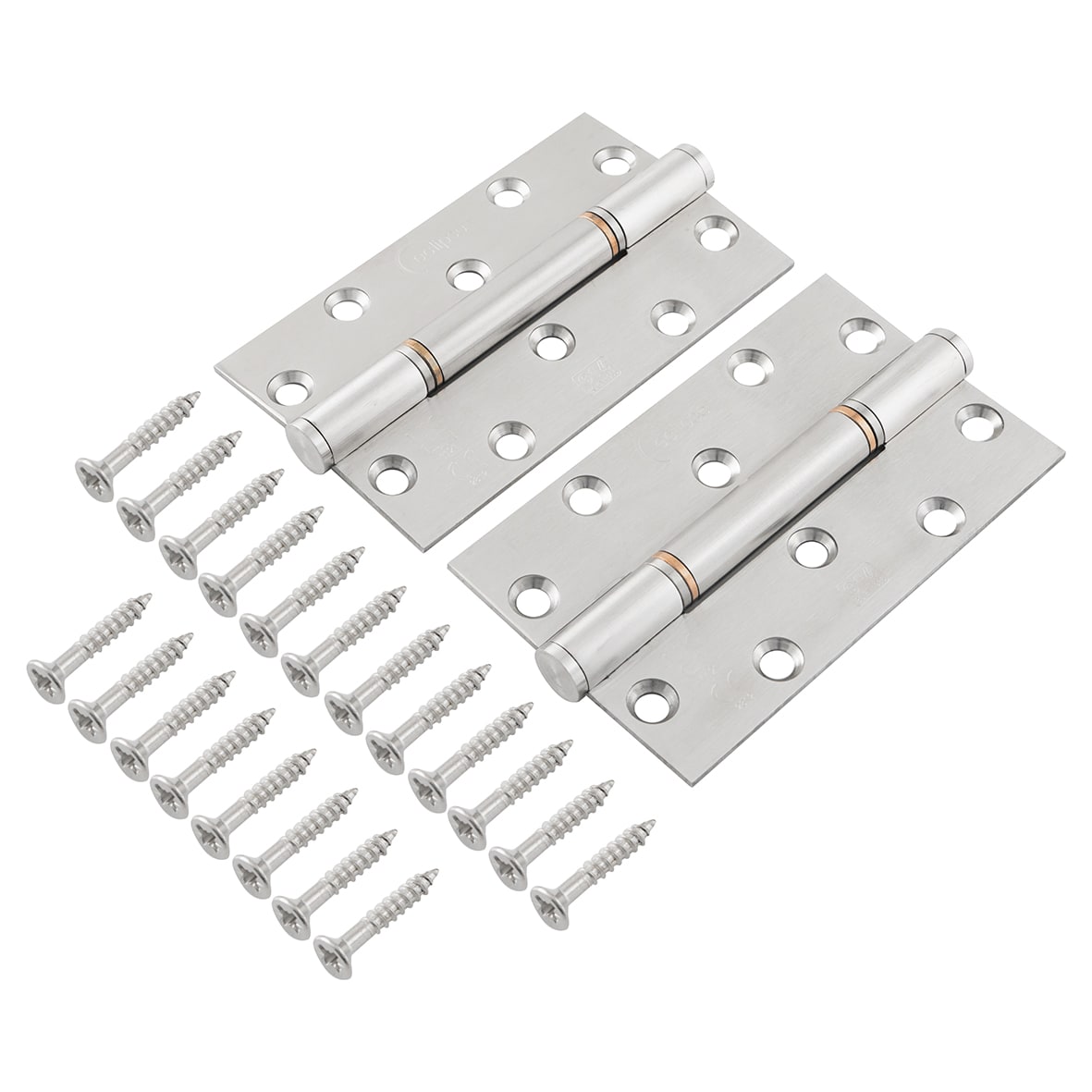 Thrust Bearing Grade 14 Butt Fire Door Hinge - 127 x 76 x 3mm - Satin Stainless - Pair - view 2