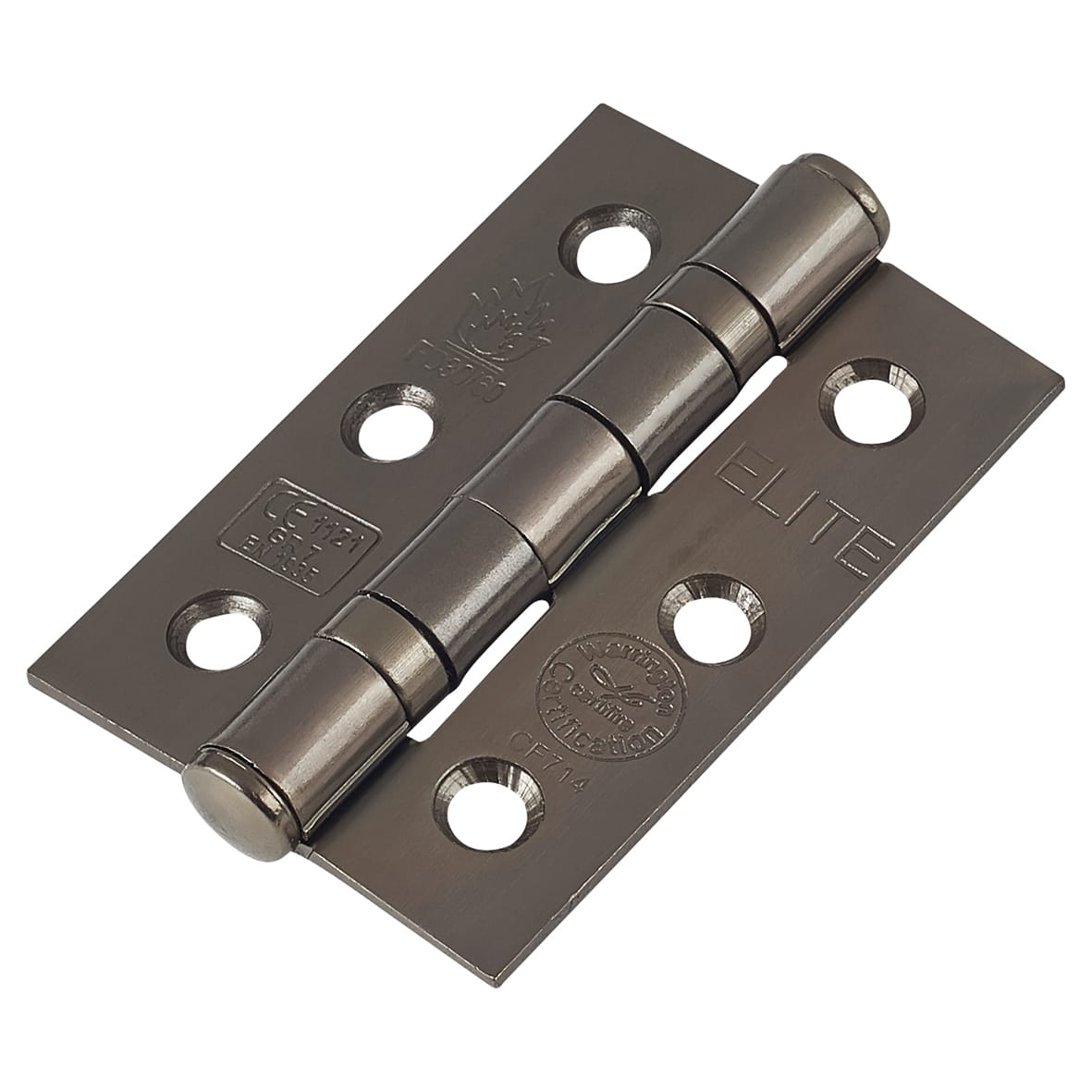 Black Nickel Latch Door Handles on Rose Pack - Ella Range - view 3