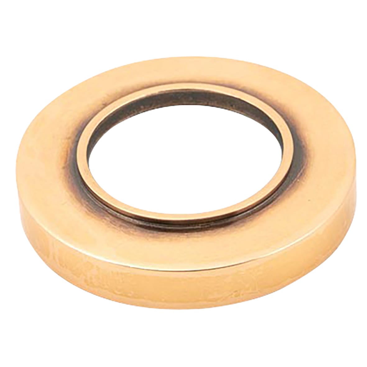Polished Bronze Door Handles on Round Rose - Avon Range - view 3