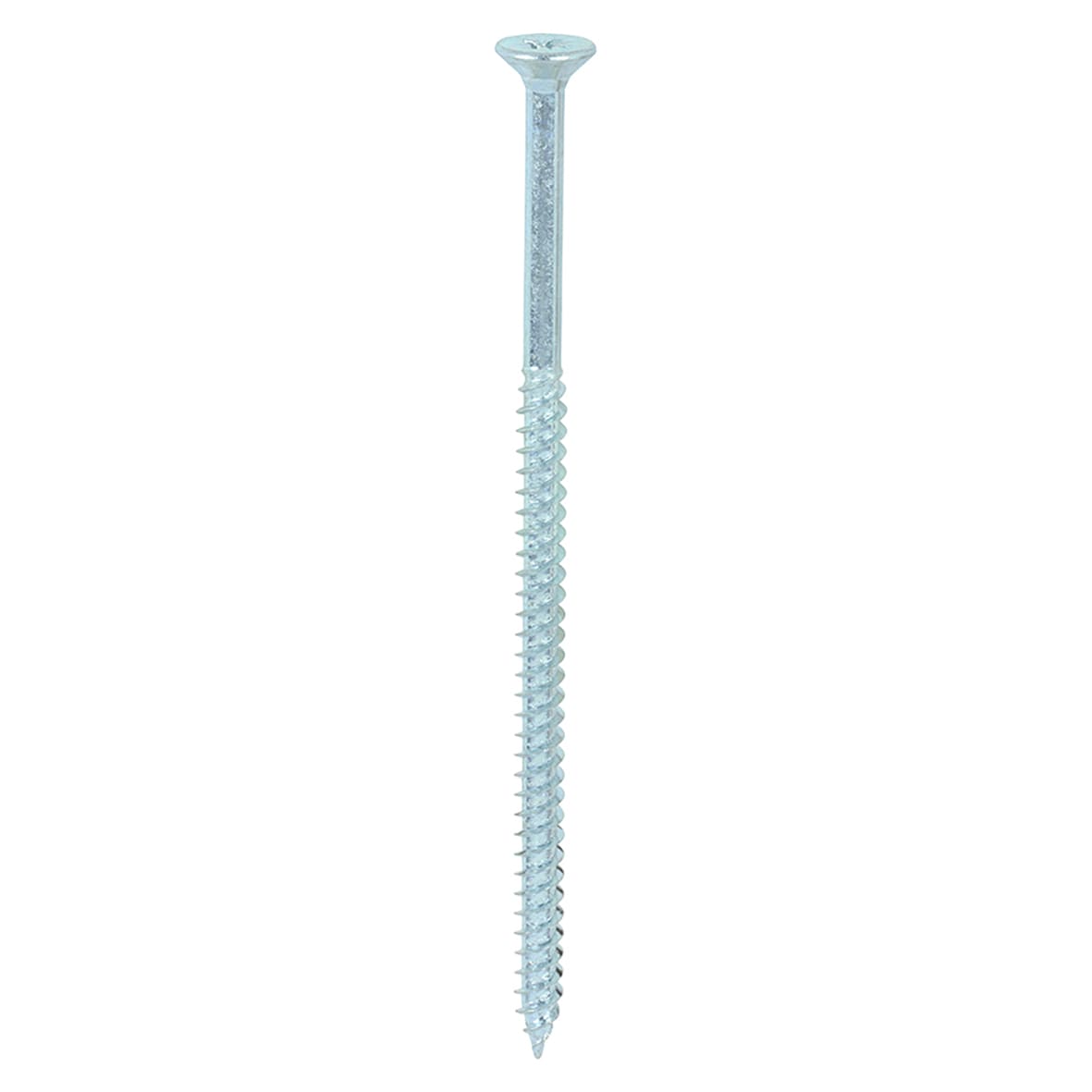 Twin Threaded Pozi Countersunk Wood Screws - 10 x 4" - Zinc Plated - Pack of 100 - view 3