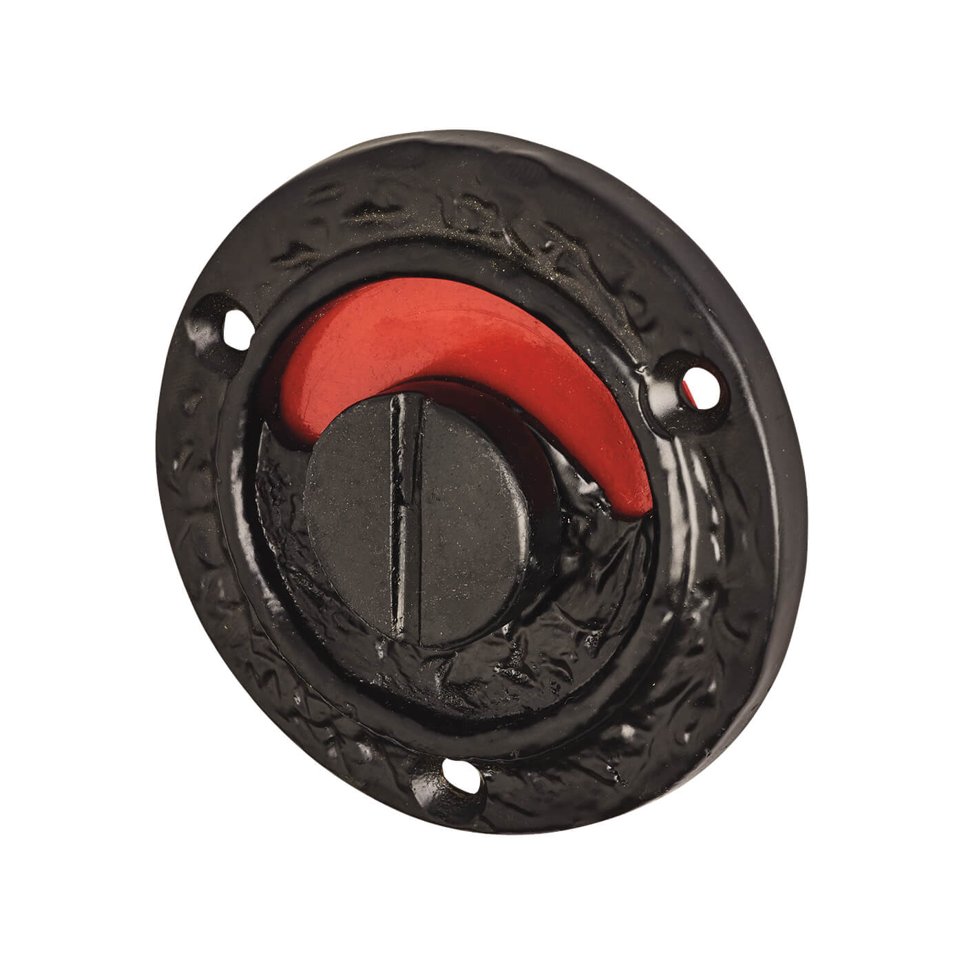 Bathroom Turn & Release with Indicator Bolt - 71mm Diameter - Antique Black Iron - view 4