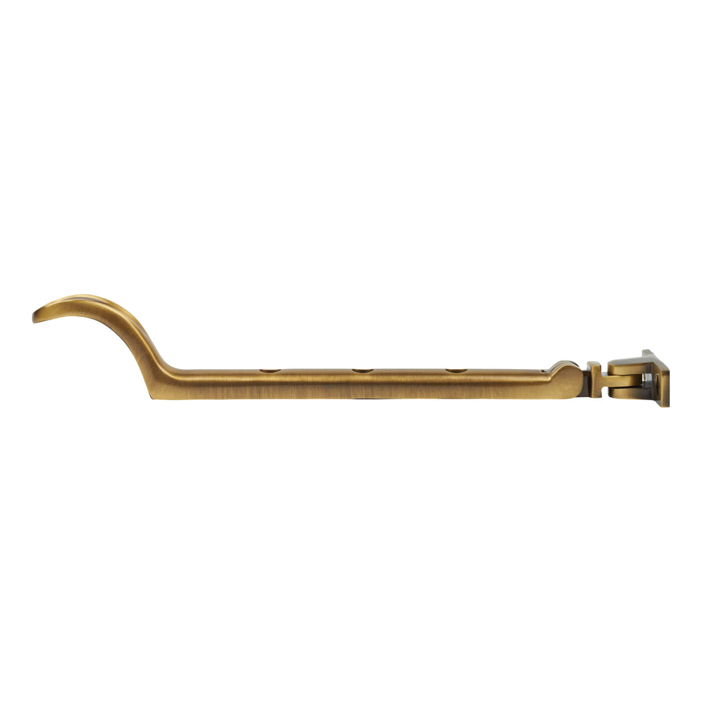 Marcus Spoon End Casement Window Stay - 8"/200mm Length - Antique Brass - view 3