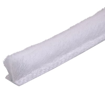 Sash Window Slide Pile with Fin - 100m Length - 6.5mm Pile - White - view 2