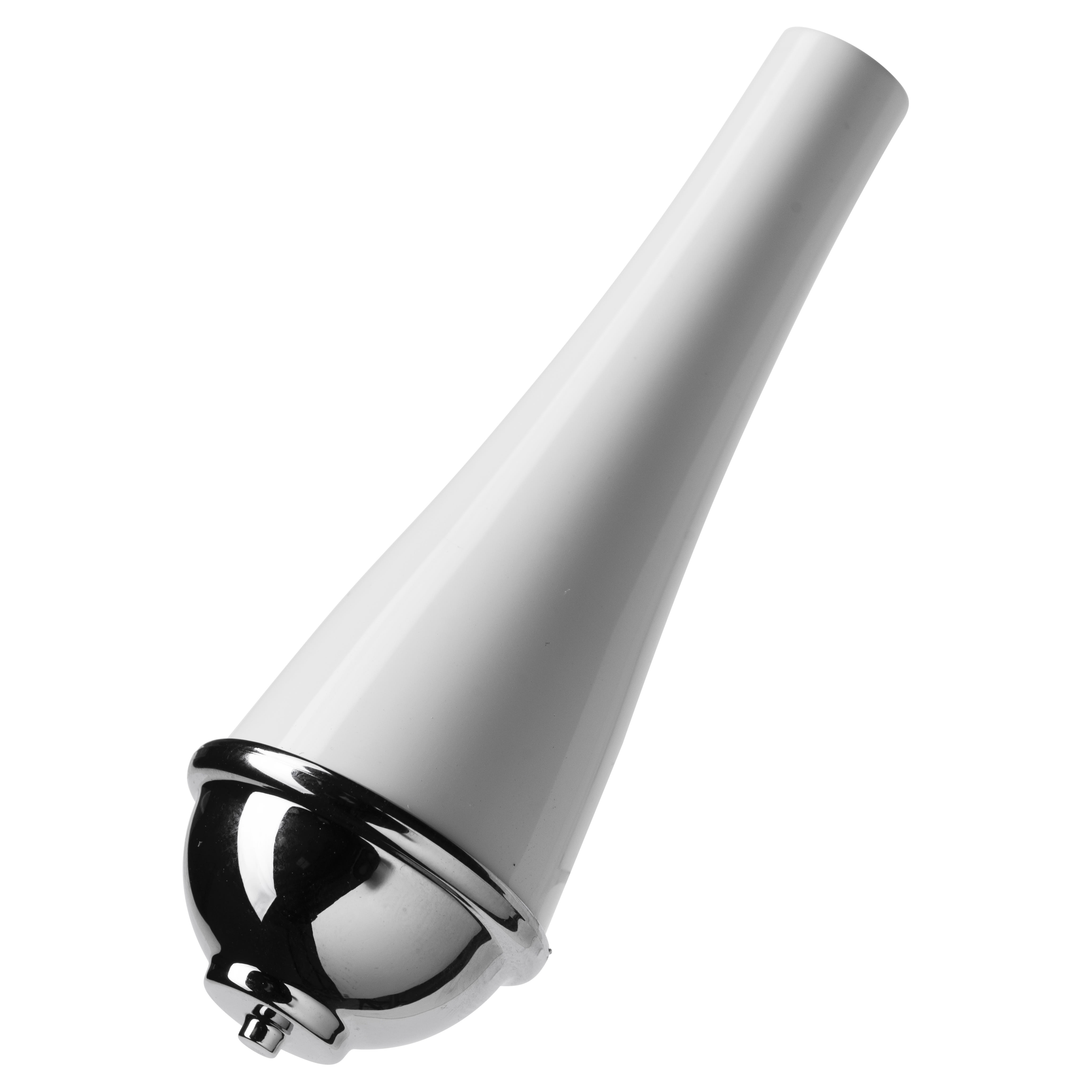 Classic Bathroom Light Pull - 75mm Length - Chrome/White Metal - view 4