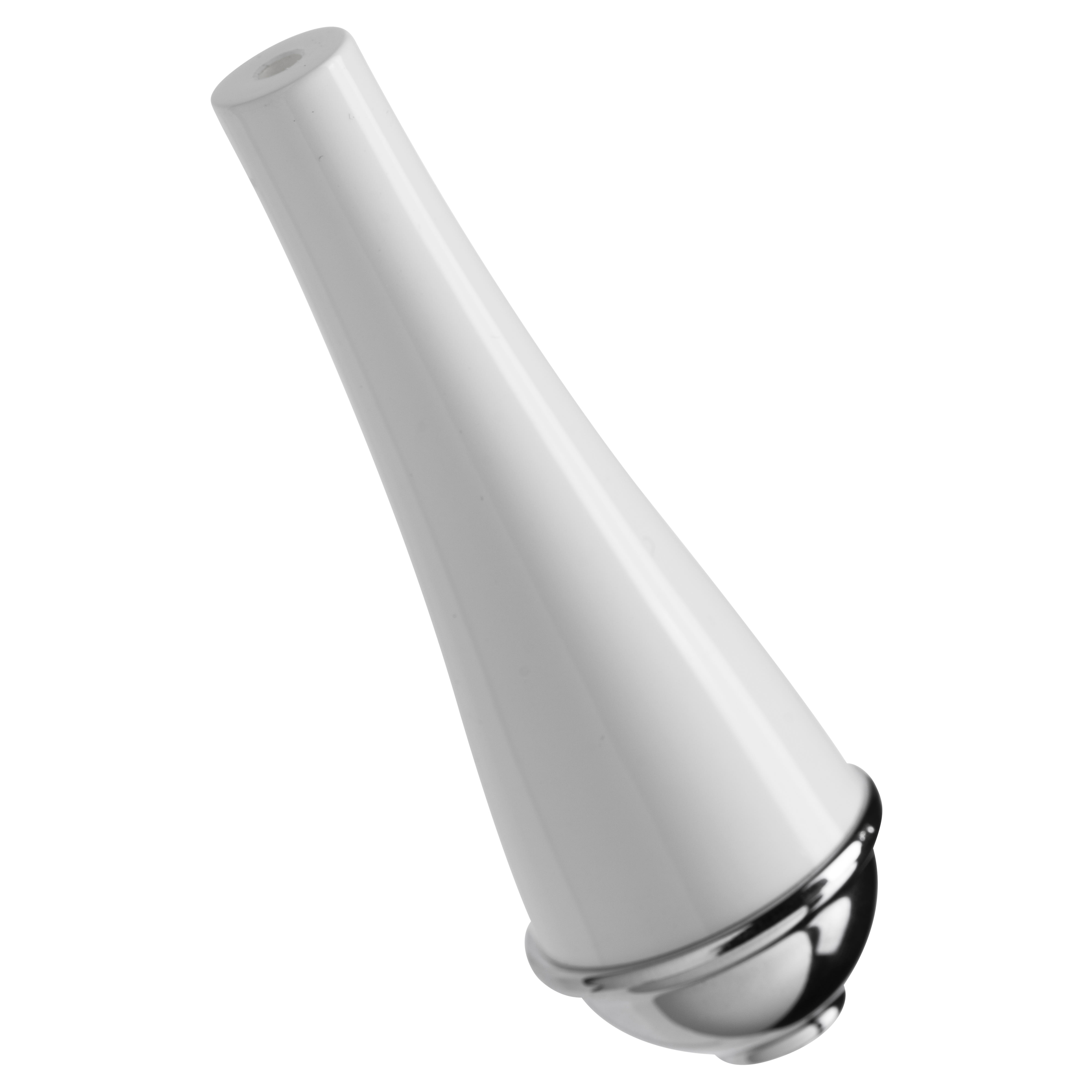 Classic Bathroom Light Pull - 75mm Length - Chrome/White Metal - view 5