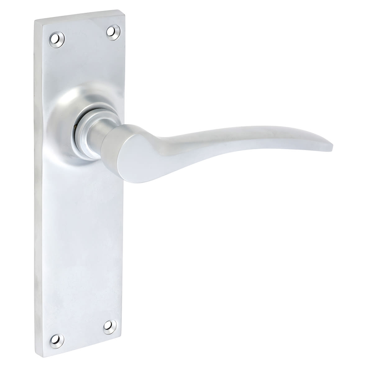 Satin Chrome Latch Door Handles - Buckingham Range - 152 x 41mm - view 2