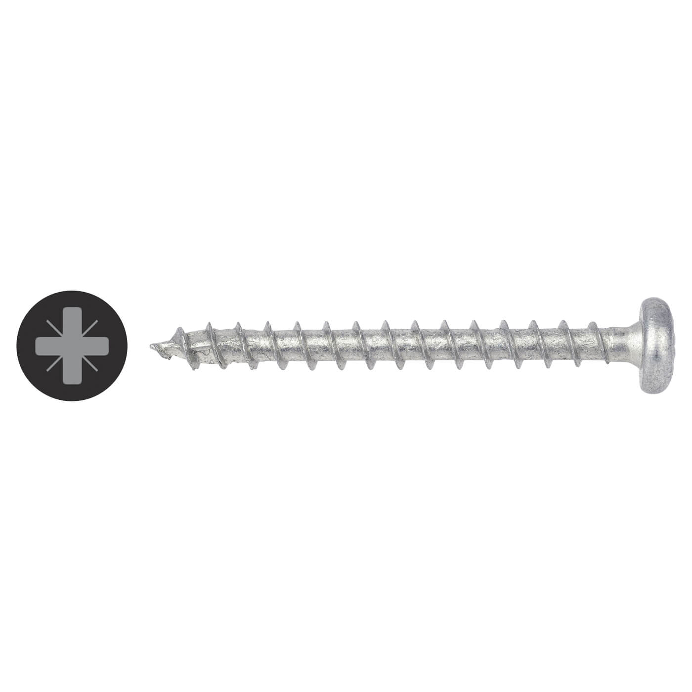 Pozi Pan Head Wood Screws - 4.0 x 25mm - WIROX Zinc Plated - Pack of 1000 - view 2