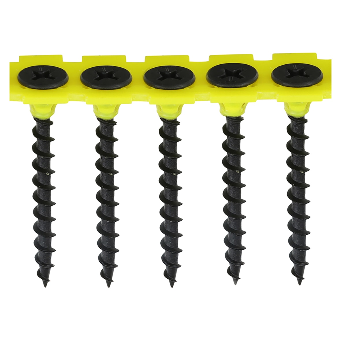 Collated Coarse Thread Drywall Screws - 3.5 x 25mm - Black Phosphate - Pack of 1000 - view 2