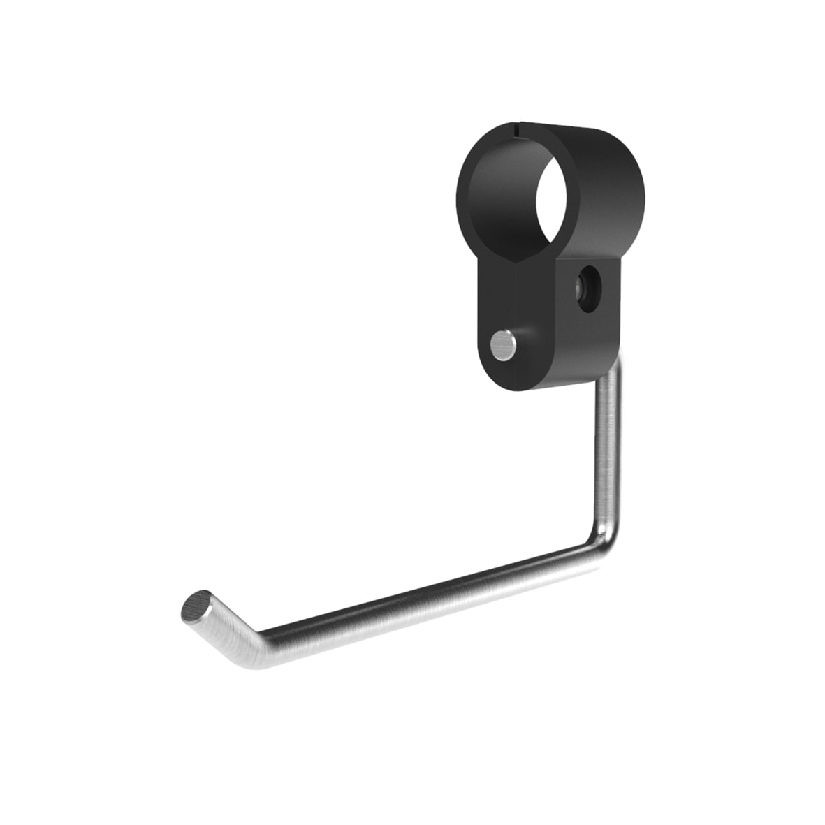 Clip on Toilet Roll Holder - 165 x 32 x 120mm - Satin Stainless Steel - view 3