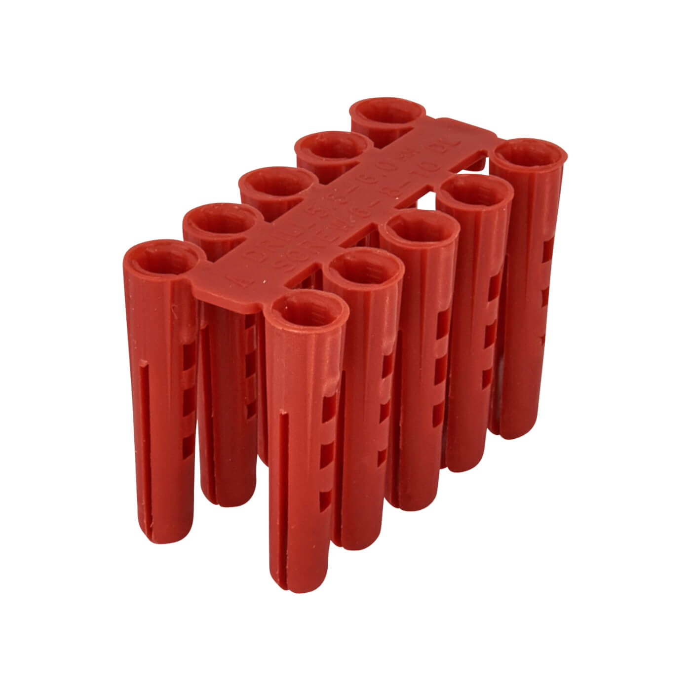 HDPE Plastic Wall Plug - 6 x 31mm - Red - Pack of 100 - view 3