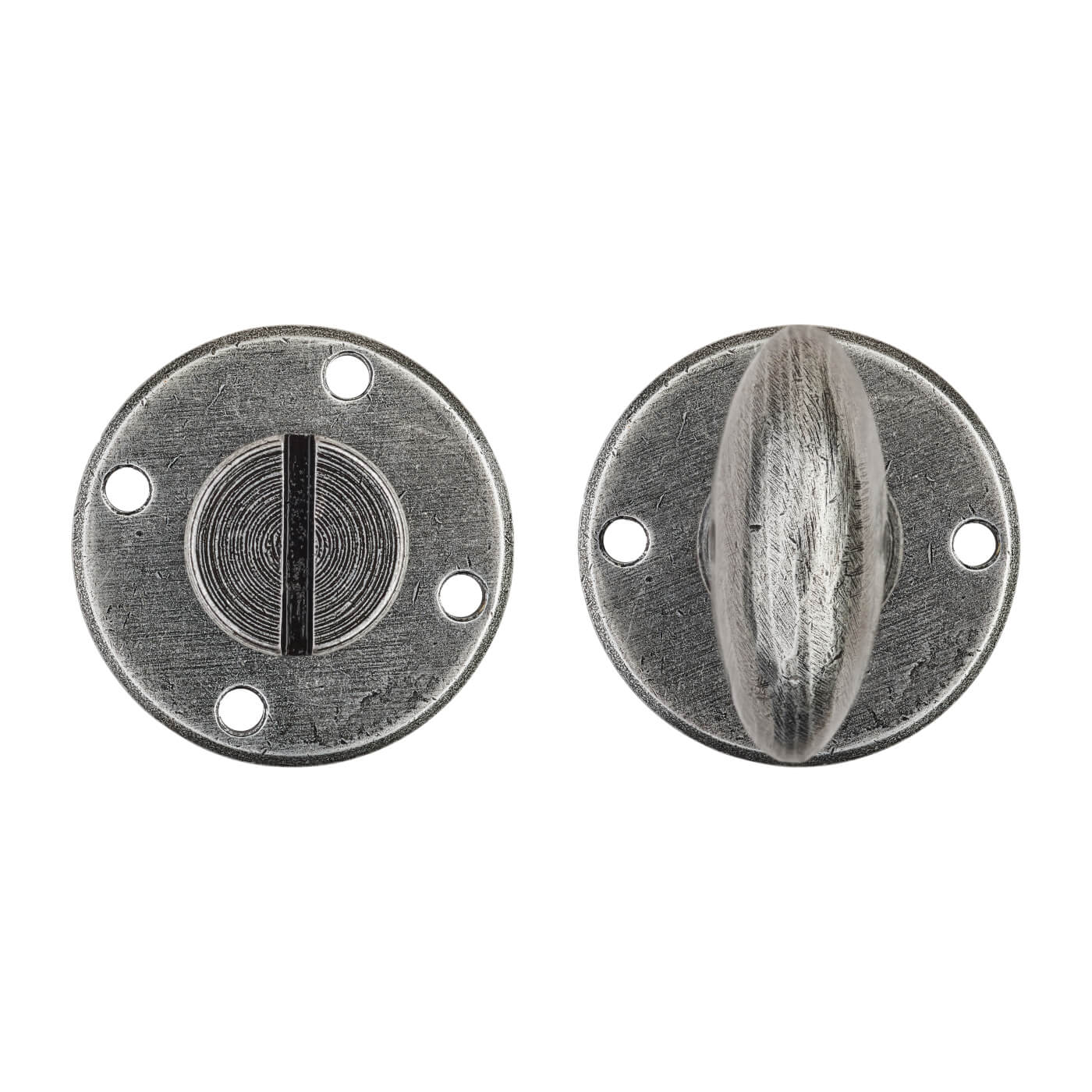 Bathroom Turn & Release - 41mm Diameter - Pewter - Pair - view 3