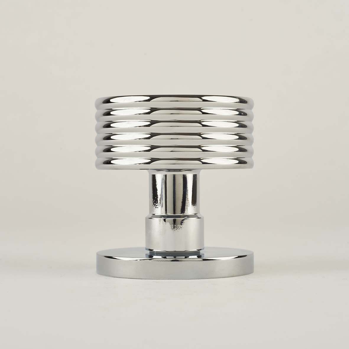Polished Chrome Mortice Door Knob - 60mm Rose Diameter - Ribbon Range - view 3