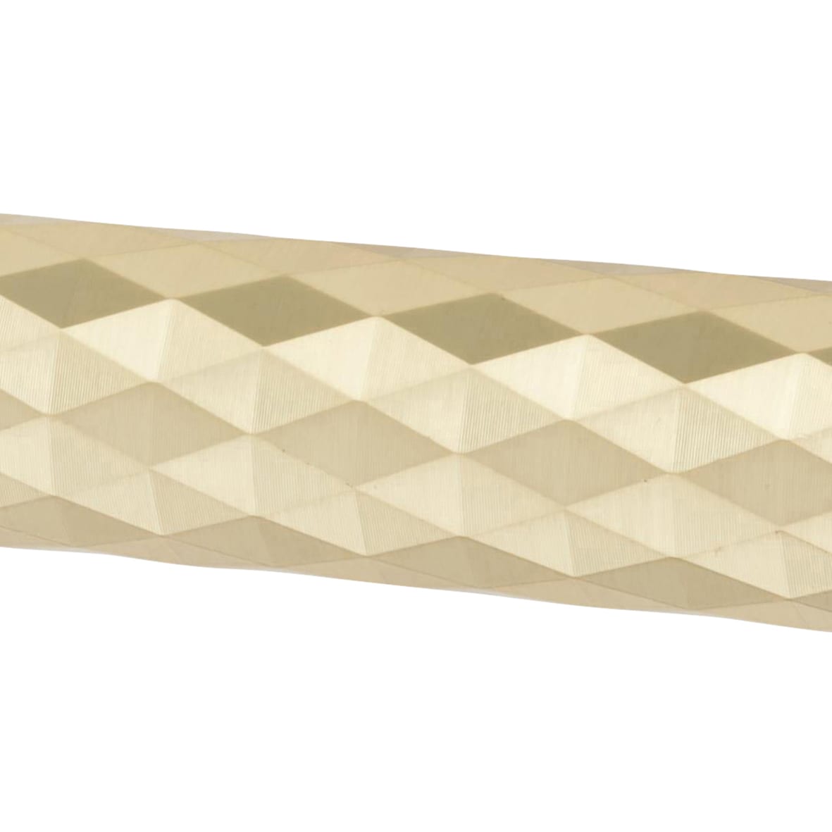 Satin Brass Diamond Door Handles on Round Rose - Luna Range - view 4