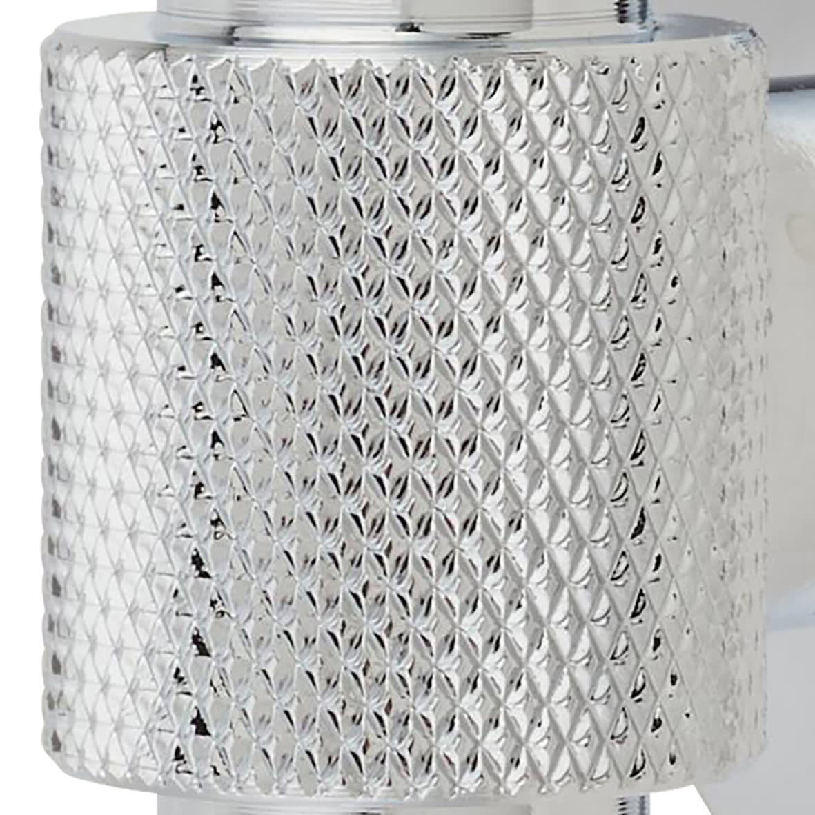 Knurled Single Coat Hook - 55 x 52mm - Polished Chrome - view 4