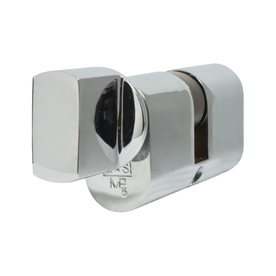 5 Pin 60mm Oval Thumbturn Cylinder - 30mm Turn + 30mm - Polished Chrome - Keyed Alike - view 3