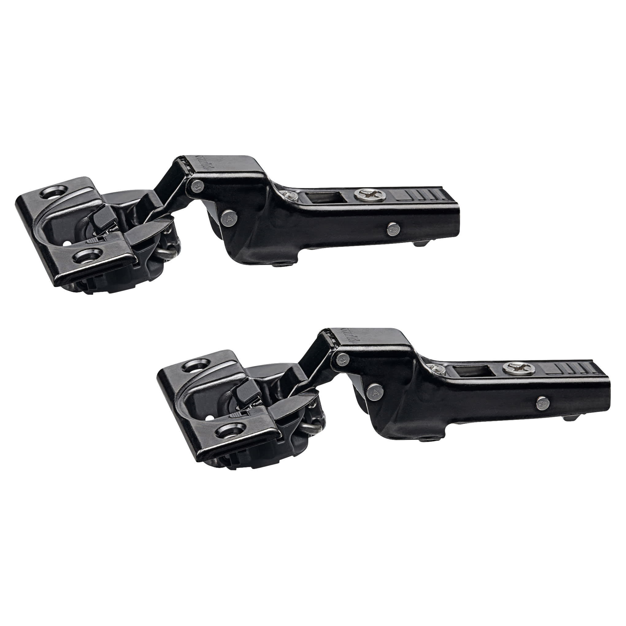 CLIP Top Soft Close Cabinet Hinge - 110° - Half Overlay - Black Onyx - Pair - view 2