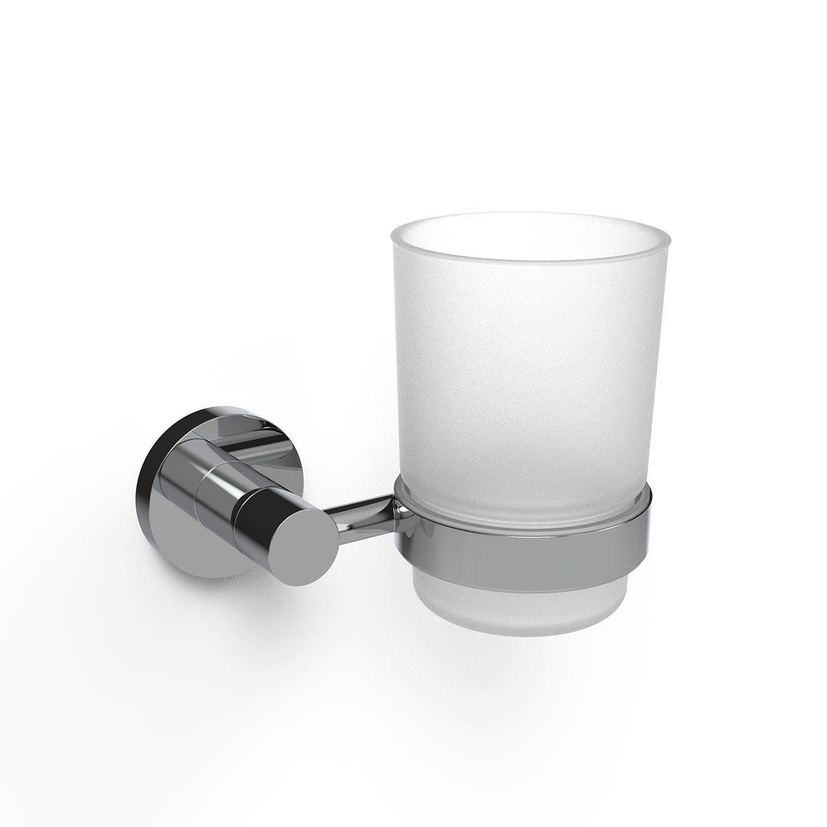 Style Tumbler and Holder - 135 x 125 x 85mm - Polished Chrome - view 2