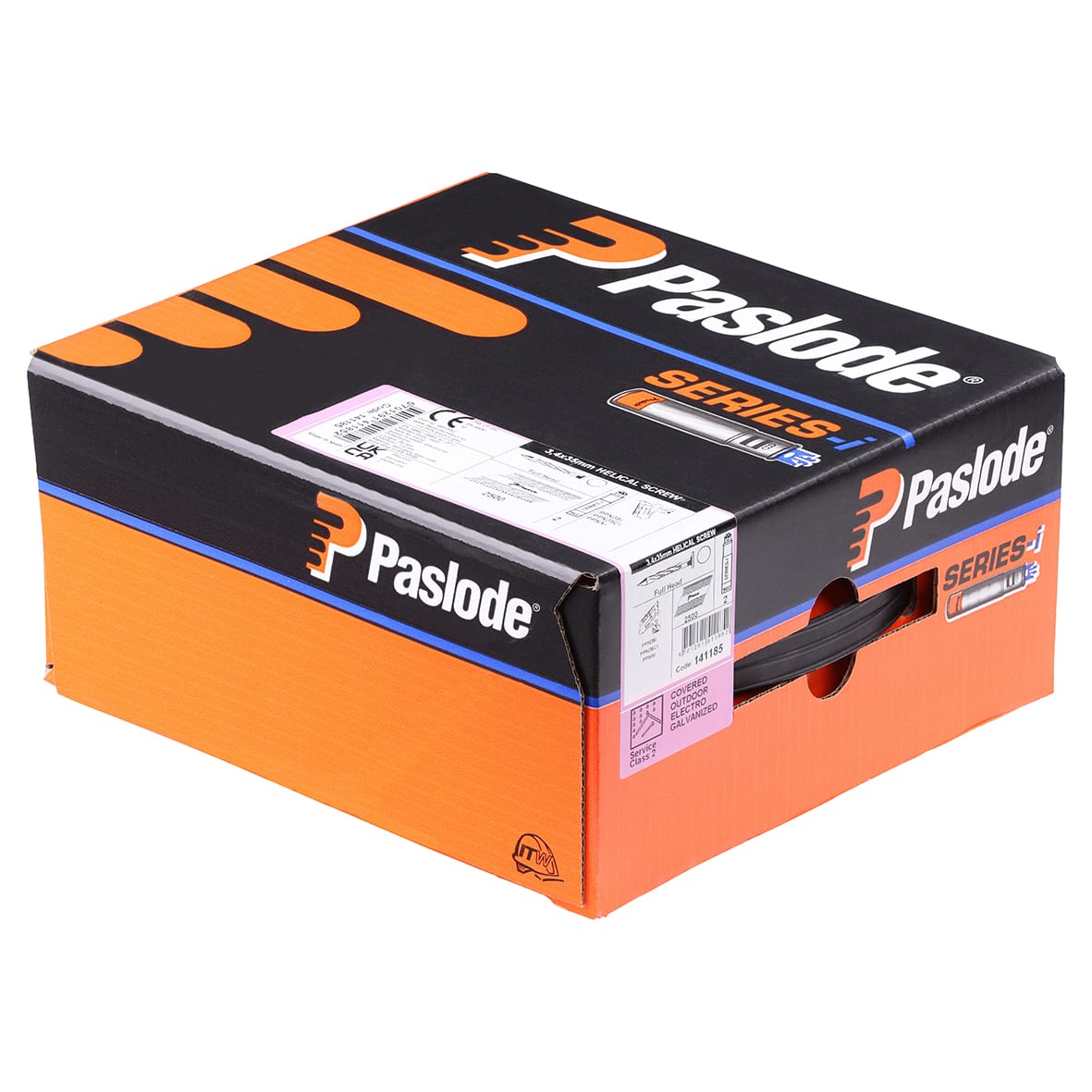 Round Head Nails & Gas - Twist - 34° Angled - 3.4 x 35mm - Electro Galvanised - Pack of 2500 - view 3