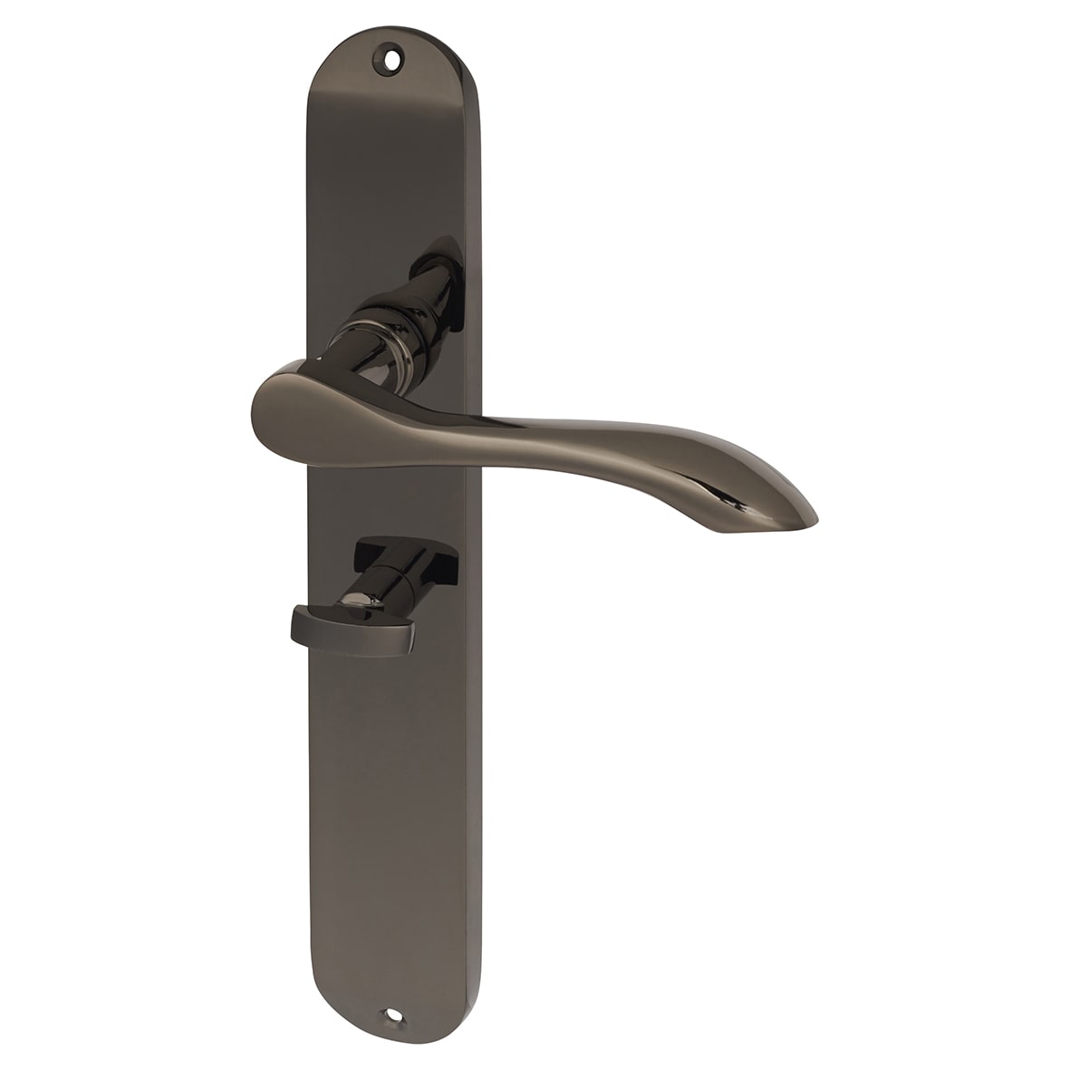 Black Nickel Bathroom Lock Door Handles Pack- Altea Range - view 2