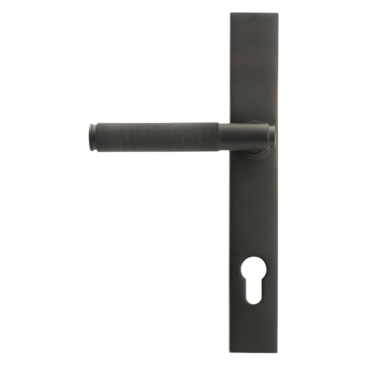 Aged Bronze uPVC Slimline Knurled Multipoint Door Handles - 92mm c/c - Brompton Range - view 2