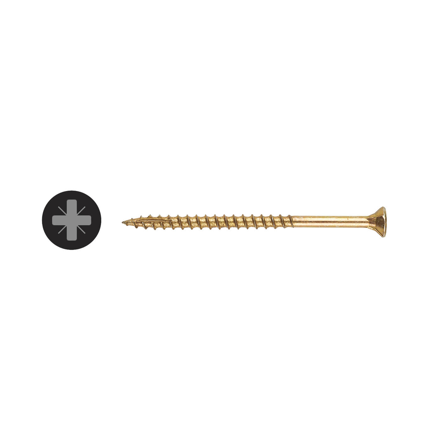 II Stick Fit PoziSquare Countersunk Wood Screws - 4.0 x 70mm - Yellow Zinc - Pack of 200 - view 2