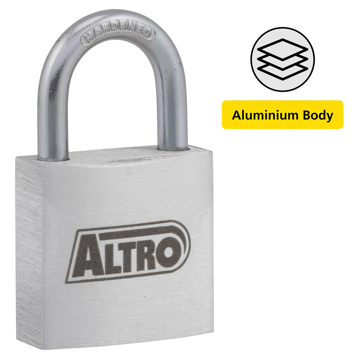 Aluminium Padlock - 30mm Body - 17 x 16mm Shackle - Keyed to Differ - view 2