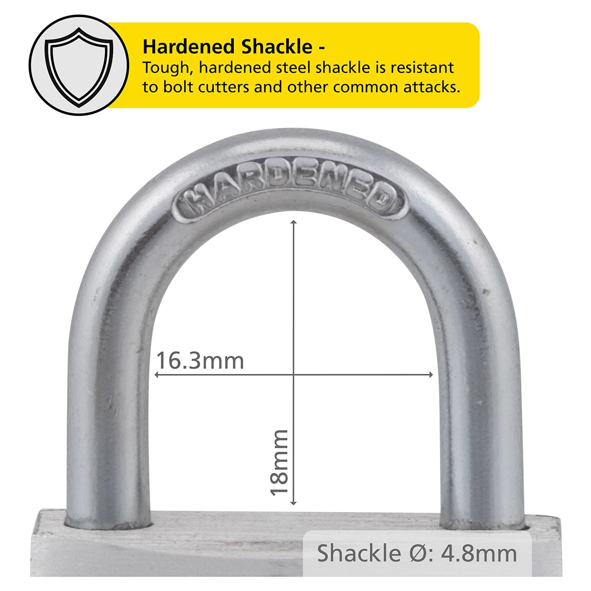 Aluminium Padlock - 30mm Body - 17 x 16mm Shackle - Keyed to Differ - view 5